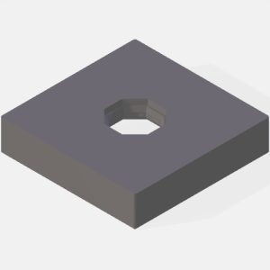 Grundplatte für Metallpfosten 70x70mm