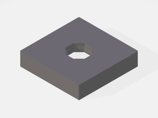 Grundplatte für Metallpfosten 70x70mm